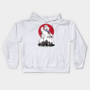 Marshmallow man sumi-e Kids Hoodie